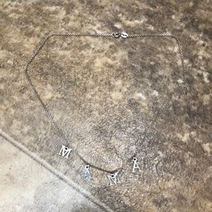 Sterling MAMA charm necklace